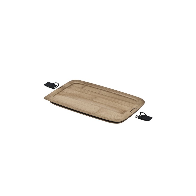 Rösle Couvercle Collation FLEXX 2GO 1,0 L rectangulaire bambou avec clips