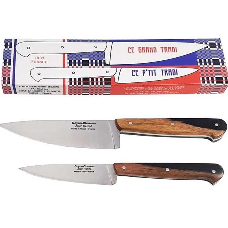 Goyon-Chazeau Set 2 couteaux p'tit tradi/grand tradi grenadille