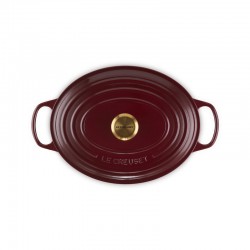 Le Creuset Cocotte ovale 31cm garnet bouton doré - Image 2