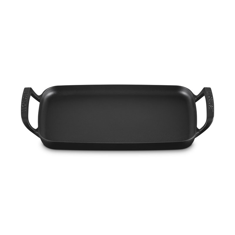 Le Creuset Plancha rectangulaire collection barbecue 40cm noir mat
