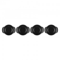 Le Creuset Set de 4 mini-cocottes collection gourmand 11cm noir mat - Image 3