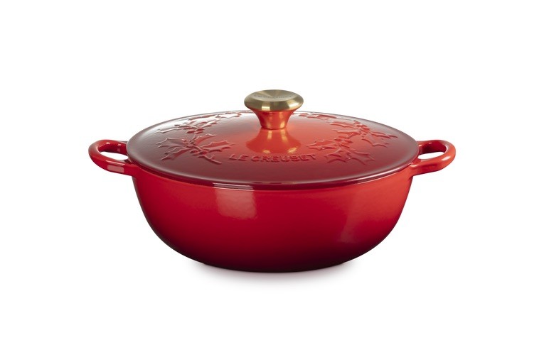 Le Creuset Marmite 26cm cerise couronne enchantée