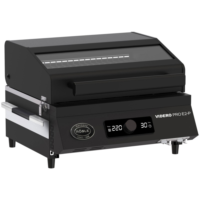 Rösle BBQ-Portable VIDERO PRO E2-P EU noir matt avec plaque fonte