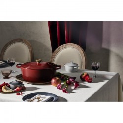 Le Creuset Cocotte ovale 31cm garnet bouton doré - Image 4