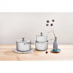 Le Creuset Casserole 18cm inox sig. poign. &couv. - Image 5
