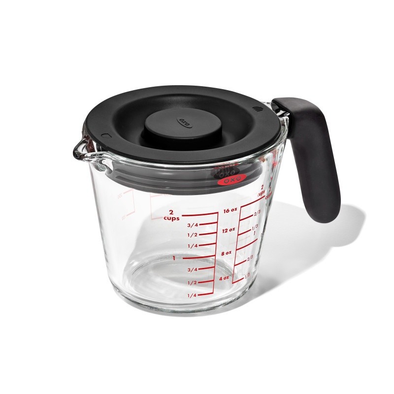 Oxo Pichet mesureur en verre 500 ml avec couvercle