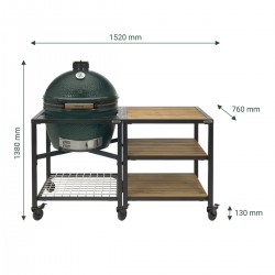 Big Green Egg Pack Big Green Egg XLARGE The Onyx, sur table modulaire et meuble d'extension - Image 2