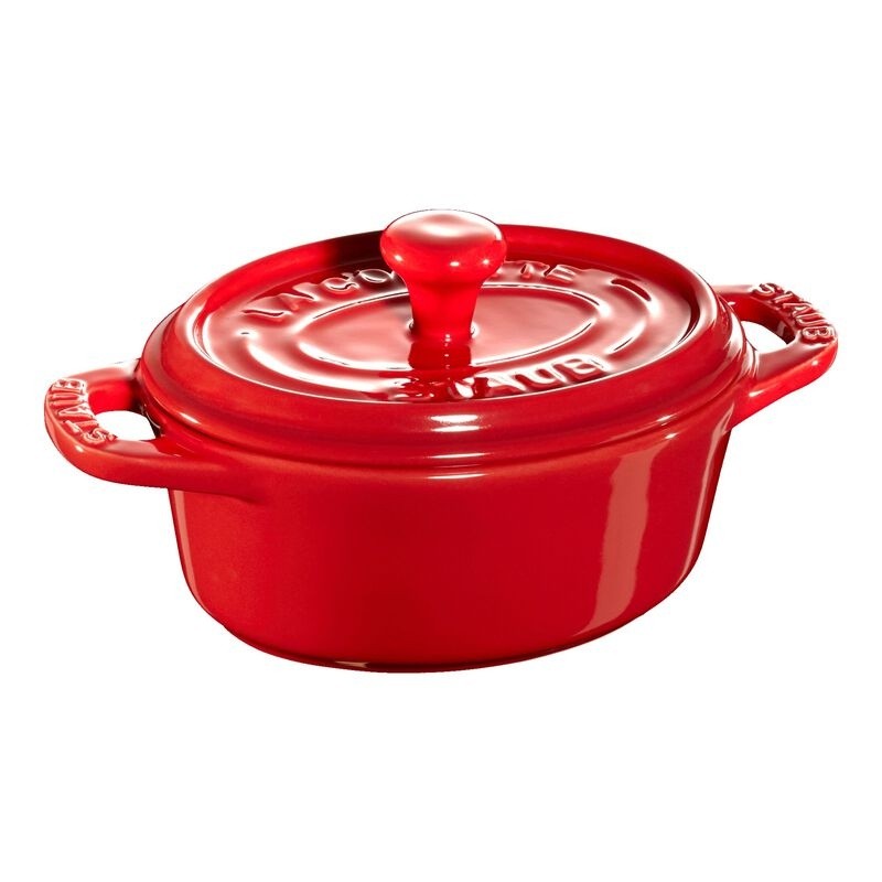 Staub Mini Cocotte 11 cm, Ovale, Cerise, Céramique