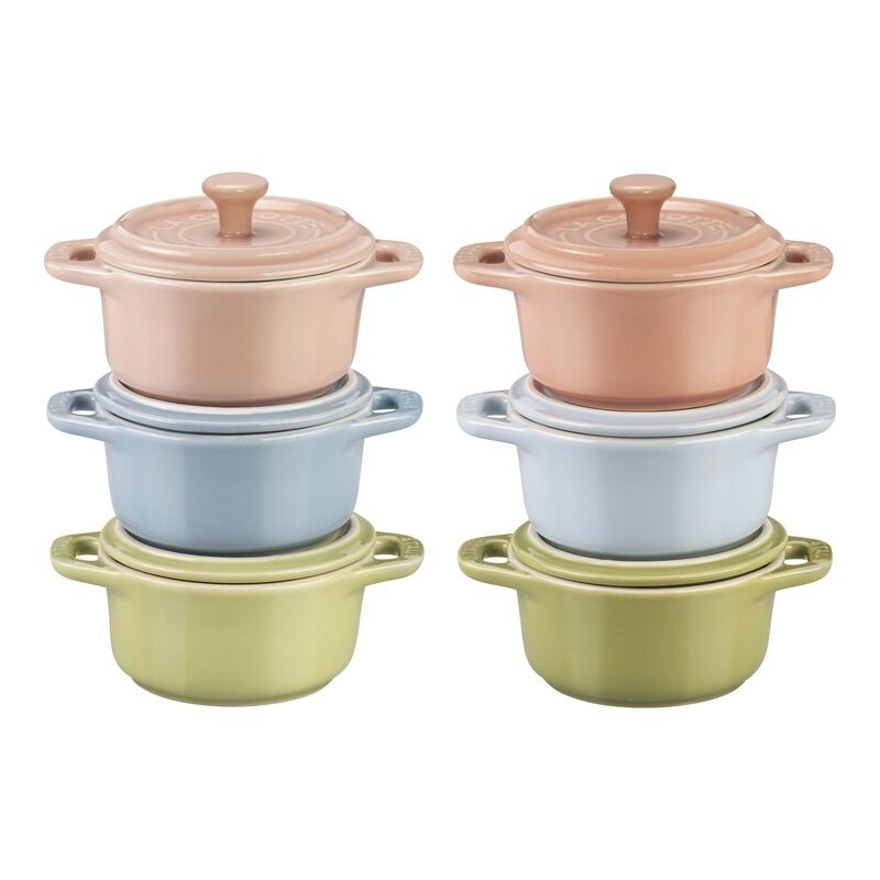 Staub Set cocottes macaron 6-pcs, Rond(e), Couleurs mélangées, Céramique