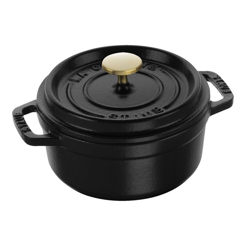 Staub Cocotte 14 cm, Rond(e), Noir mat, Fonte