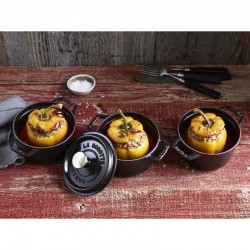 Staub Cocotte 14 cm, Rond(e), Noir mat, Fonte - Image 2