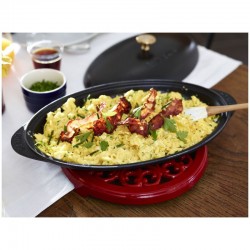 Staub 31 cm, Assiette chaude , Noir mat - Image 5