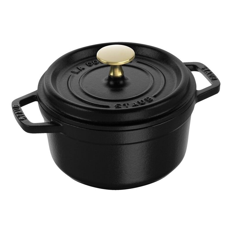Staub Cocotte 16 cm, Rond(e), Noir mat, Fonte