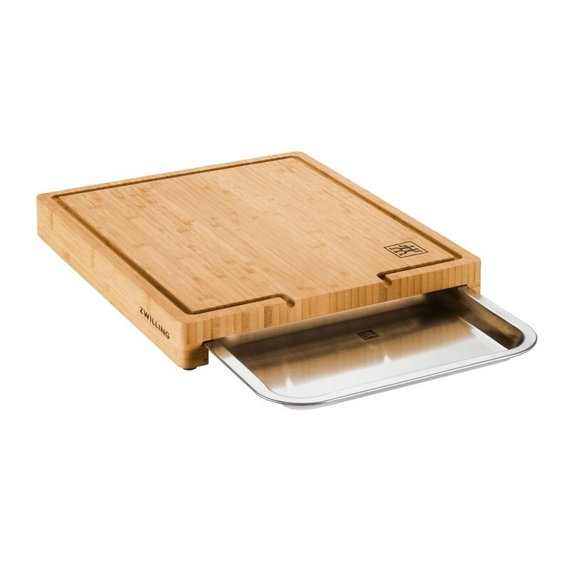 Zwilling 39 cm x 30 cm, Planche à découper avec plateau, Bambou