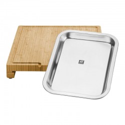 Zwilling 39 cm x 30 cm, Planche à découper avec plateau, Bambou - Image 2