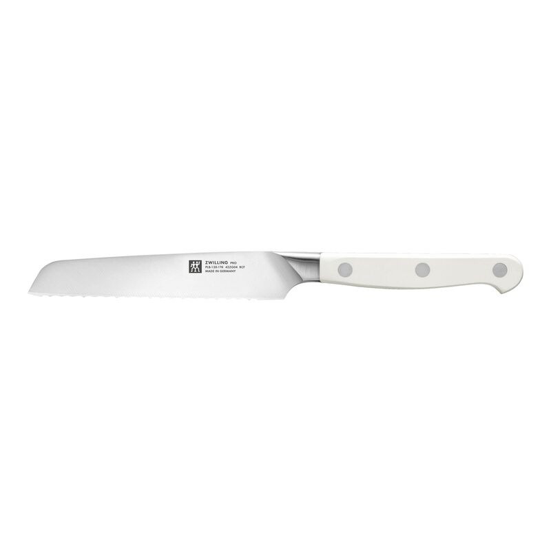 Zwilling Couteau universel 13 cm, Blanc, tranchant dentelé