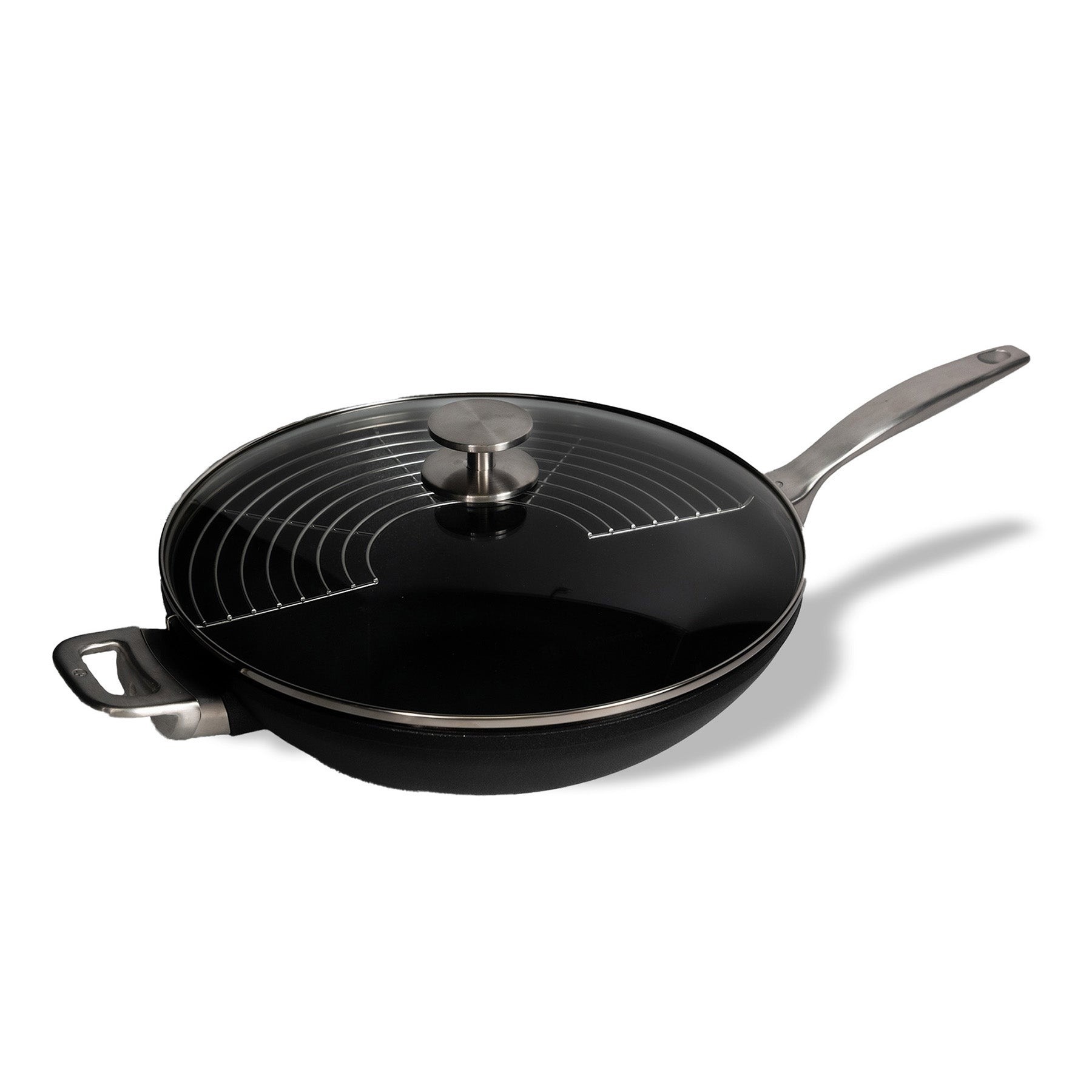 Swiss Diamond CXD Induction Wok+couvercle+grille sans PFAS 32cm