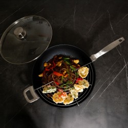Swiss Diamond CXD Induction Wok+couvercle+grille sans PFAS 32cm - Image 4