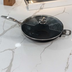 Swiss Diamond CXD Induction Wok+couvercle+grille sans PFAS 32cm - Image 5