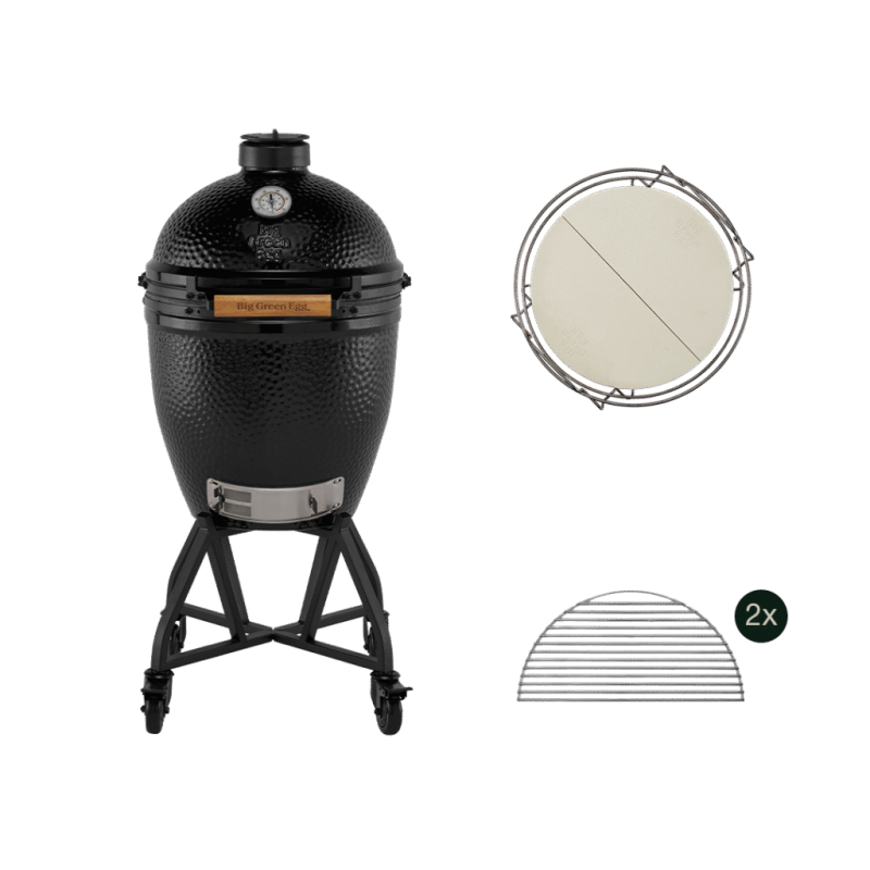 Big Green Egg Pack LARGE The Onyx, sur Chariot