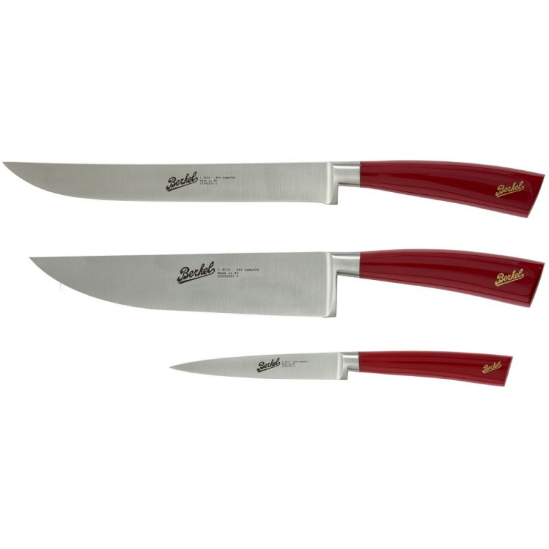 Berkel Set de 3 couteaux de chef Elégance rouge
