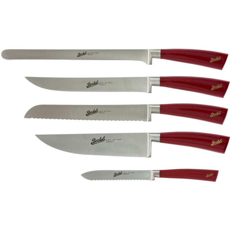 Berkel Set de 5 couteaux de chef Elégance rouge