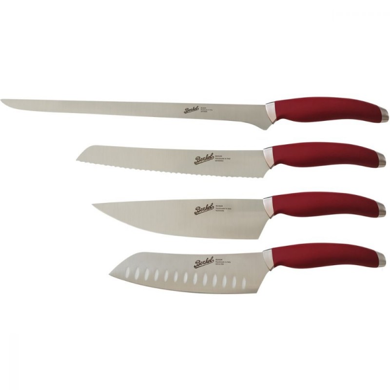 Berkel Set de 4 couteaux de chef Teknica rouge