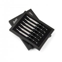 Berkel Set 6 couteaux à steak Adhoc 11 cm noir - Lame lisse - Image 2