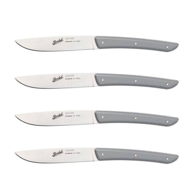 Berkel Coffret de 4 couteaux à steak gris