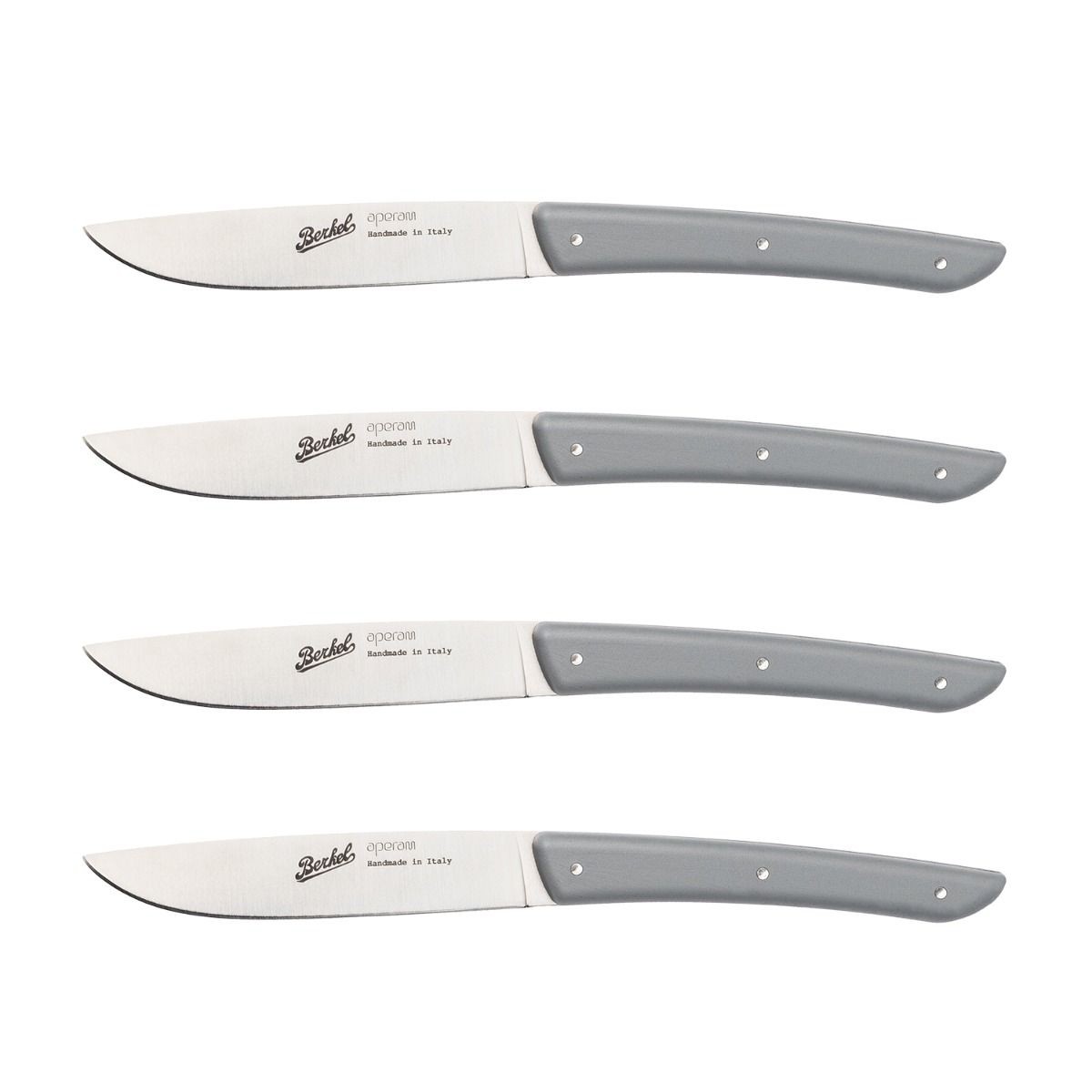 Berkel Coffret de 4 couteaux à steak gris