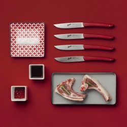 Berkel Coffret de 4 couteaux à steak rouges - Image 3