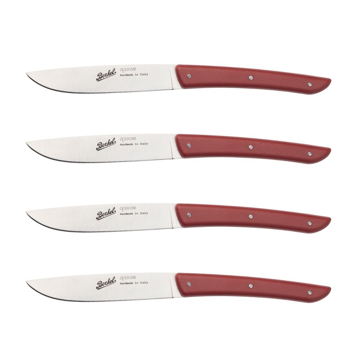 Berkel Coffret de 4 couteaux à steak rouges