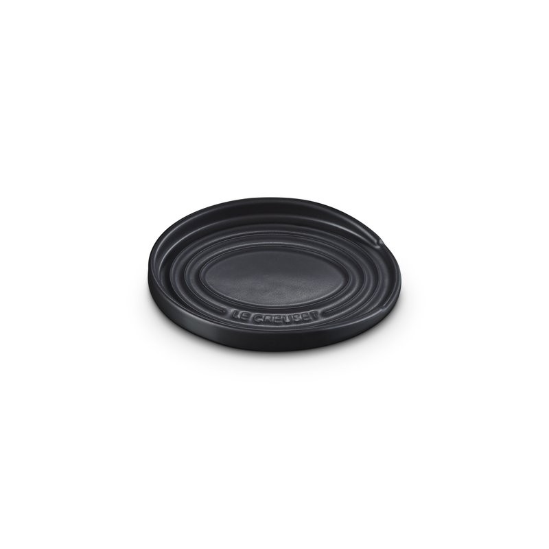 Le Creuset Repose cuillere ovale 16cm noir mat
