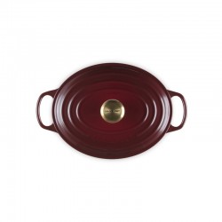 Le Creuset Cocotte ovale 29cm garnet bouton doré - Image 2