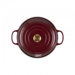 Le Creuset Faitout 30cm garnet int. sable bouton doré - Image 2