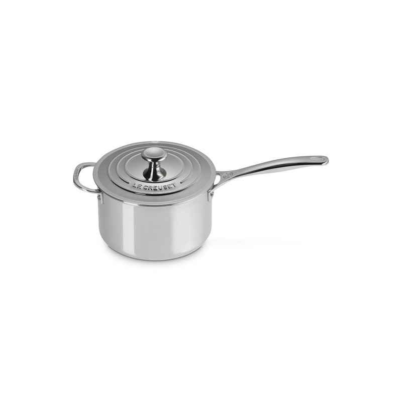 Le Creuset Casserole 20cm inox sig. poign. &couv.