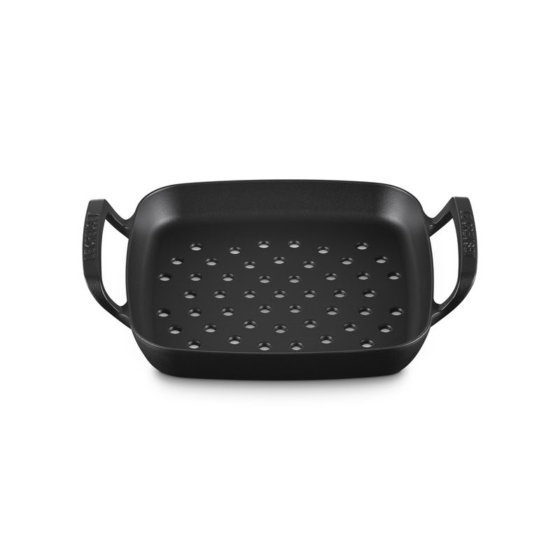 Le Creuset Panier à griller carré collection barbecue 30cm noir mat