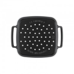 Le Creuset Panier à griller carré collection barbecue 30cm noir mat - Image 3