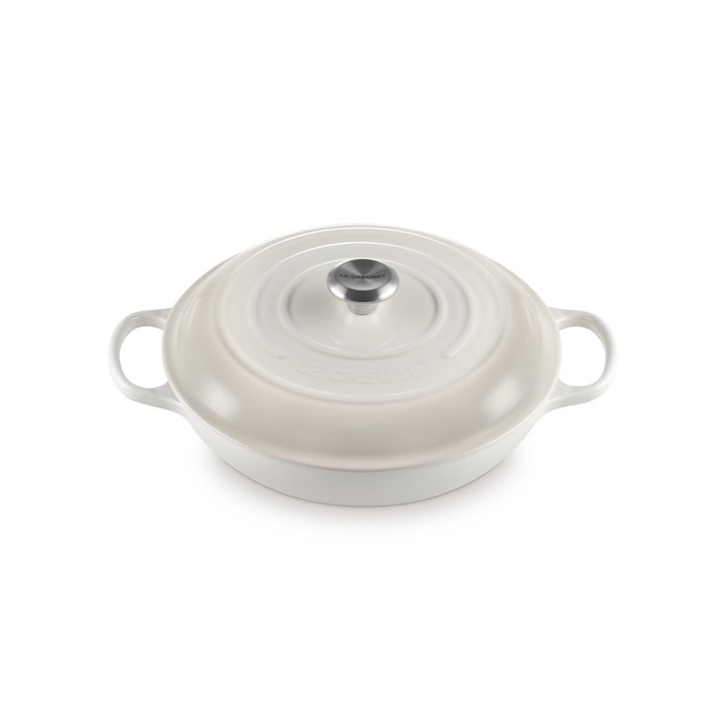Le Creuset Faitout 30cm meringue int. sable