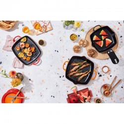 Le Creuset Skillet gril carré 26cm noir mat - Image 3